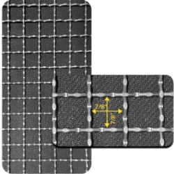 The Bond - Contemporary Woven Wire Mesh Panel <meta name="word="contemporary metal panels, interior metal dividers, metal panels for walls, decorative metal panels, carbon steel decorative panels, the bond metal panel, woven wire mesh panels">