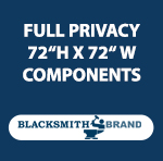 72" H x 72" W Full Privacy Aluminum Slat Fencing System Components