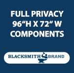 96" H x 72" W Privacy Aluminum Slat Fencing System Components