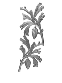 Cast Iron Cattail and Pine Cone Castings